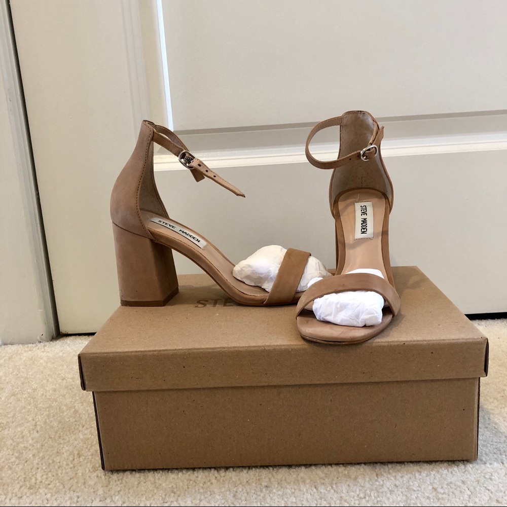 Steve Madden Gracelynn Camel Nubuck heels